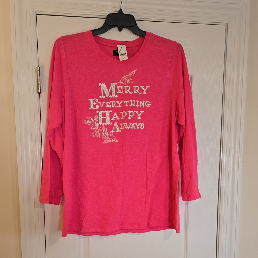 Lane Bryant Bright Pink Top